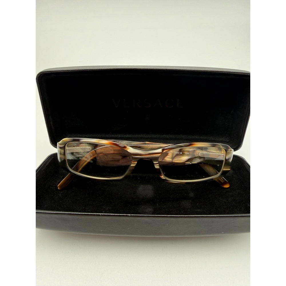 Versace Eyeglass Frames Womens 50mm Brown Tortoise Excellent Mod 3087 667 Medusa